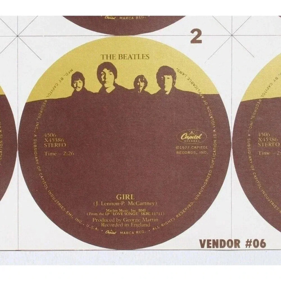 Rare Unpressed The Beatles Girl / You're Going TO Loose That Girl 45" Label - Picture 2 of 4